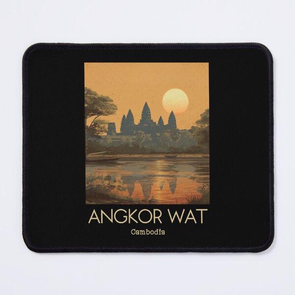Item preview, A Vintage Illustration of Angkor Wat - Cambodia  designed and sold by GoodOldVintage.