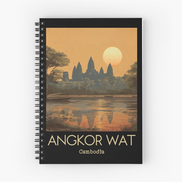 Item preview, A Vintage Illustration of Angkor Wat - Cambodia  designed and sold by GoodOldVintage.