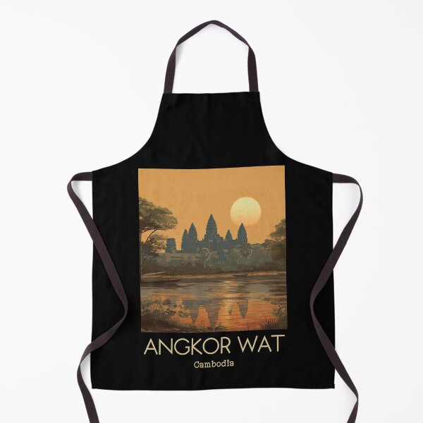 Item preview, A Vintage Illustration of Angkor Wat - Cambodia  designed and sold by GoodOldVintage.
