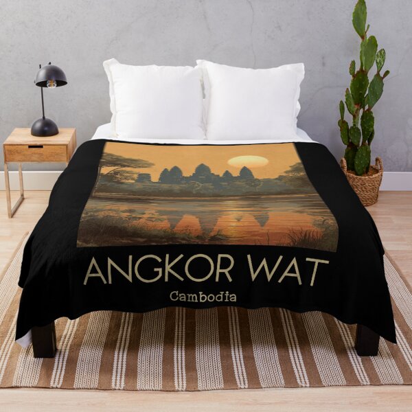 Item preview, A Vintage Illustration of Angkor Wat - Cambodia  designed and sold by GoodOldVintage.