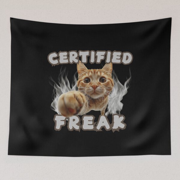 Item preview, Certified Freak Cat Meme T-Shirt, Funny Cat Shirt designed and sold by Sleepy Cat Design.