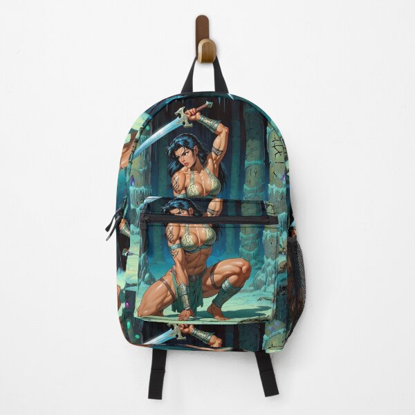 Item preview, Fantasy RPG artwork Dark Haired Warrior woman preparing for battle designed and sold by Vintage Designs +.