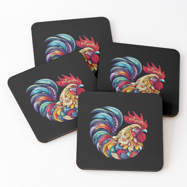 Item preview, Vibrant Rooster Mandala Design for Unique Pet Apparel and Accessories – Perfect for Animal Lovers and Bold Styles designed and sold by knalpot-design.