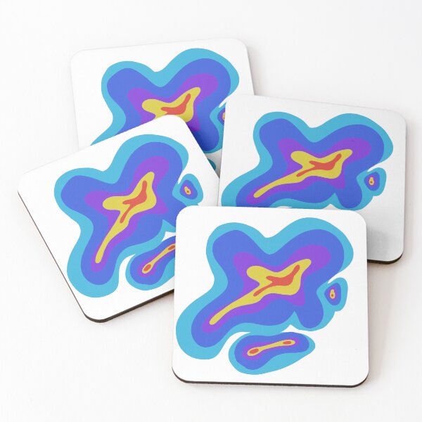 Item preview, Abstract colourful print blue and purple designed and sold by STEF-MARKT.
