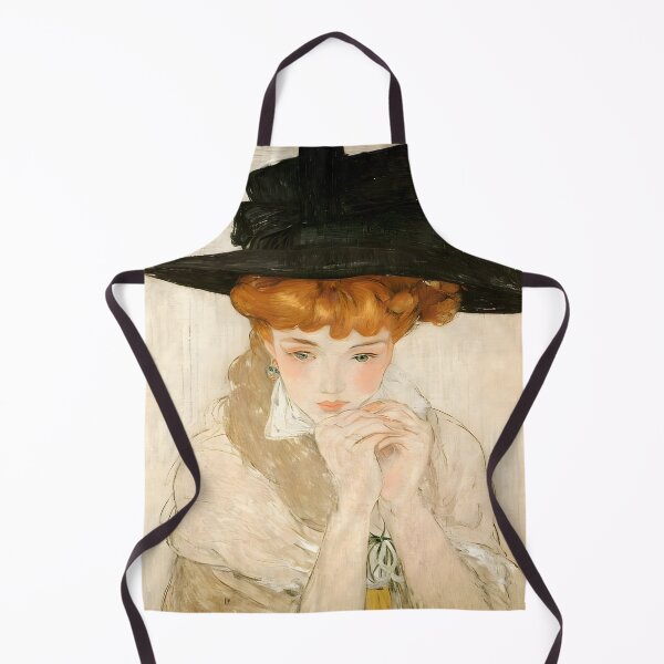 Item preview, Lady with Black Feather Hat - A Study in Elegance designed and sold by artdesignsnow.