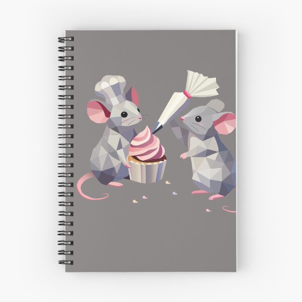 Item preview, Baking in miniature – Two cute mice decorate cupcakes designed and sold by Kisho.