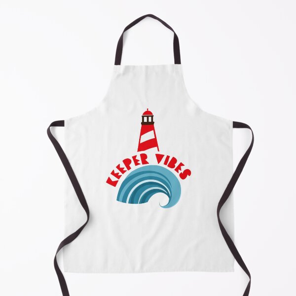 Item preview, Keeper Vibes with red lighthouse and waves designed and sold by jazzydevil.