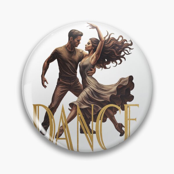 Item preview, Elegant dance motif – partner dance design with gold lettering “DANCE” designed and sold by cglightNingART.