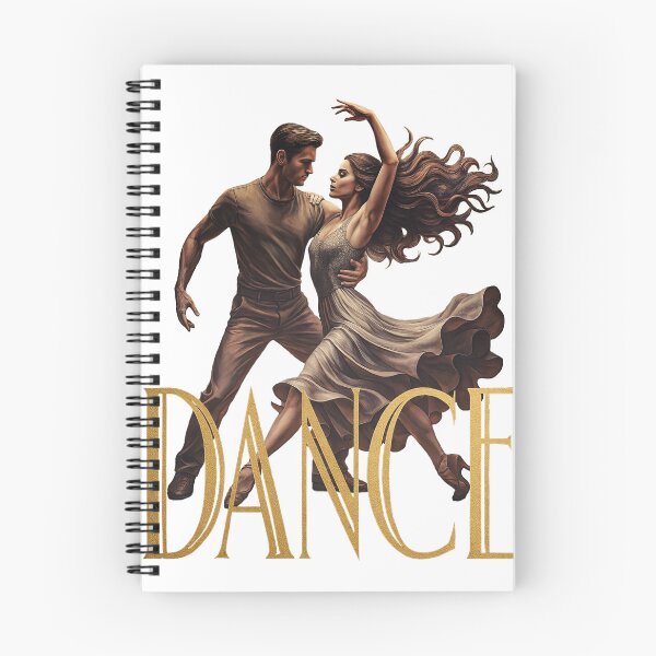 Item preview, Elegant dance motif – partner dance design with gold lettering “DANCE” designed and sold by cglightNingART.