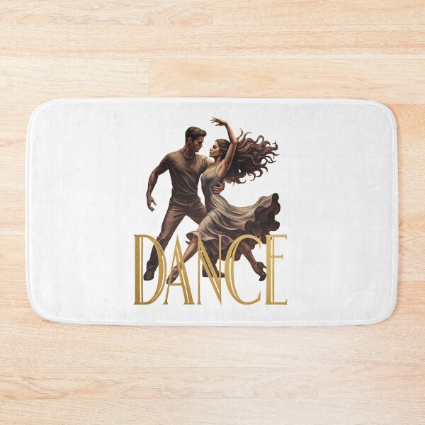 Item preview, Elegant dance motif – partner dance design with gold lettering “DANCE” designed and sold by cglightNingART.