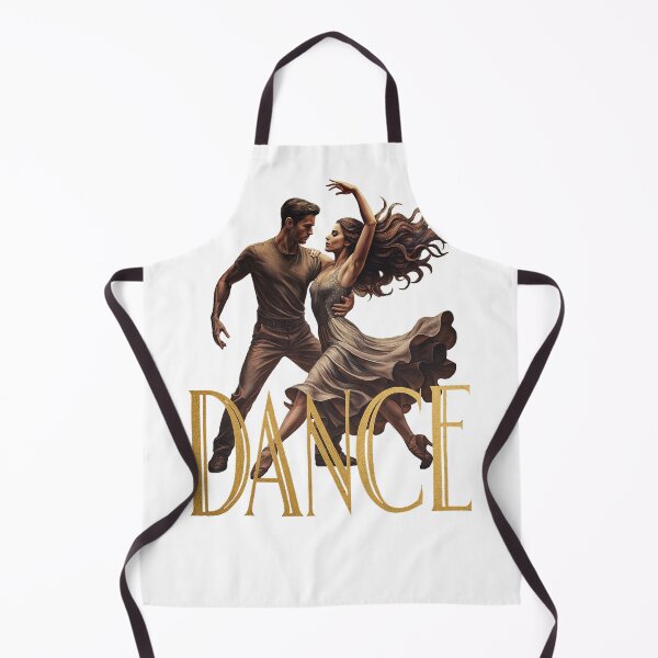 Item preview, Elegant dance motif – partner dance design with gold lettering “DANCE” designed and sold by cglightNingART.