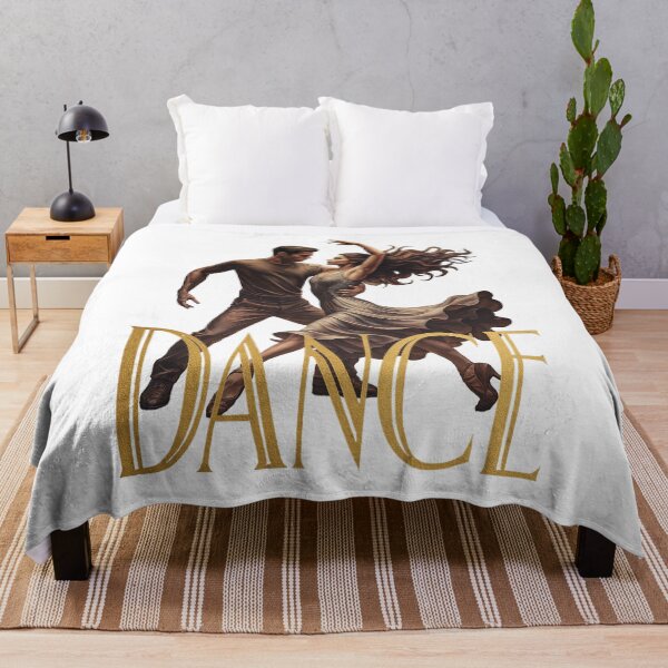 Item preview, Elegant dance motif – partner dance design with gold lettering “DANCE” designed and sold by cglightNingART.