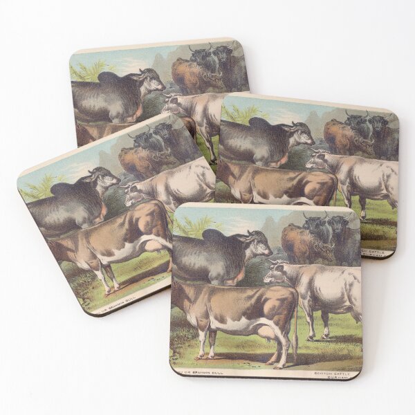Item preview, Zebu Cow vintage illustration of Cattle  designed and sold by Vintage Designs +.