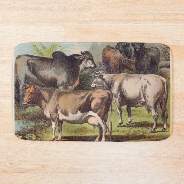 Item preview, Zebu Cow vintage illustration of Cattle  designed and sold by Vintage Designs +.