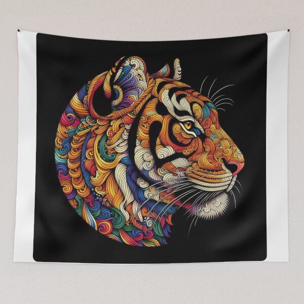Item preview, Fierce Tiger Mandala Design for Unique Pet Apparel and Accessories #2 – Perfect for Animal Lovers with Wild Style designed and sold by knalpot-design.