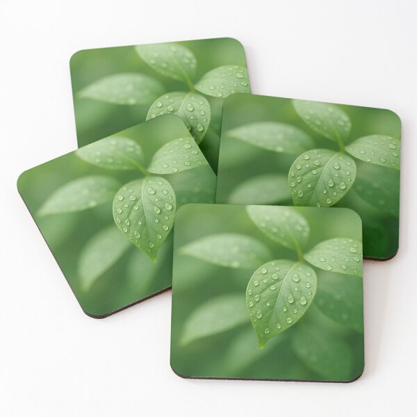 Item preview, Dew on Green – Botanical Macro Leaf Photography designed and sold by Tarn.