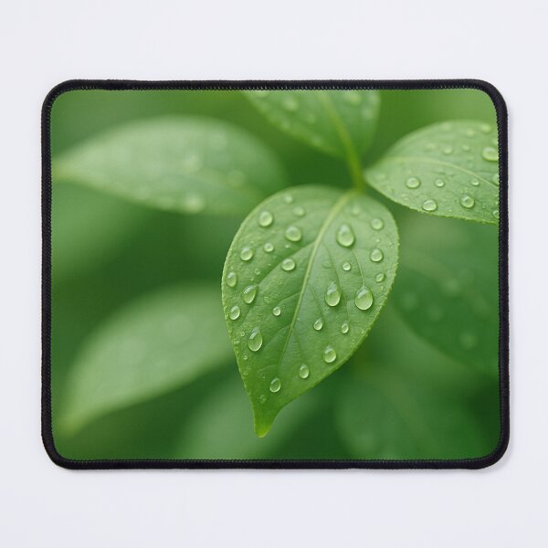 Item preview, Dew on Green – Botanical Macro Leaf Photography designed and sold by Tarn.