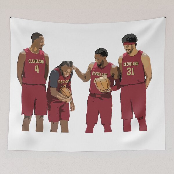 Item preview, Evan Mobley & Donovan Mitchell & Darius Garland & Jarrett Allen designed and sold by raffrasta.