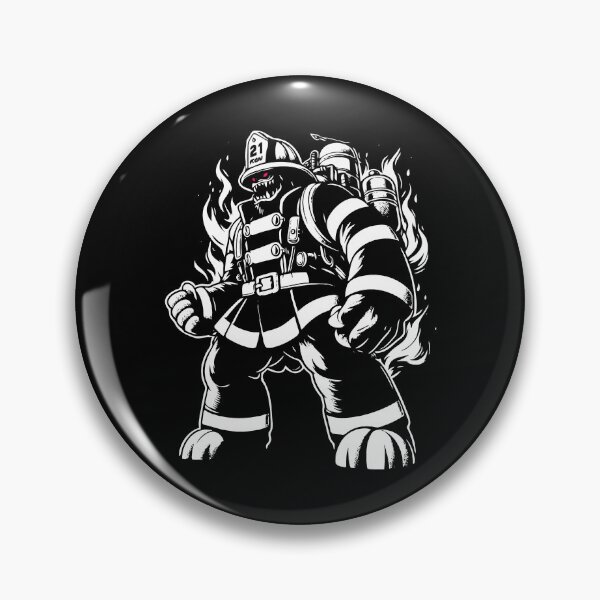 Item preview, Cool Fire Department Monster - Design for the monster firefighter designed and sold by RetroMaritalArt.