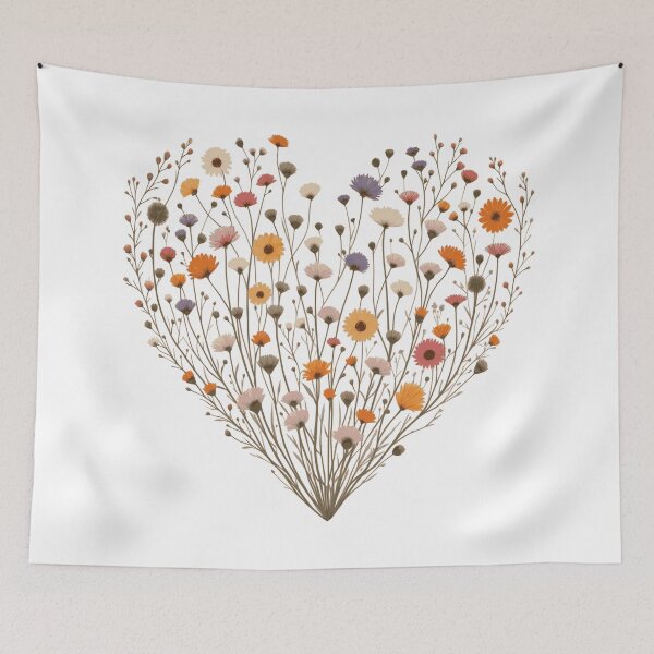 Item preview, Wildflower Heart in Autumn Bloom designed and sold by BloomBride.