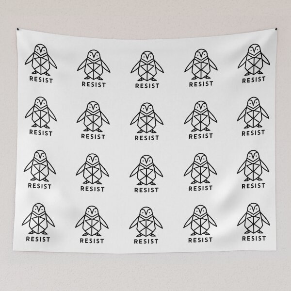 Item preview, Penguin Resist Penguin Protest designed and sold by Agnes-Creative.