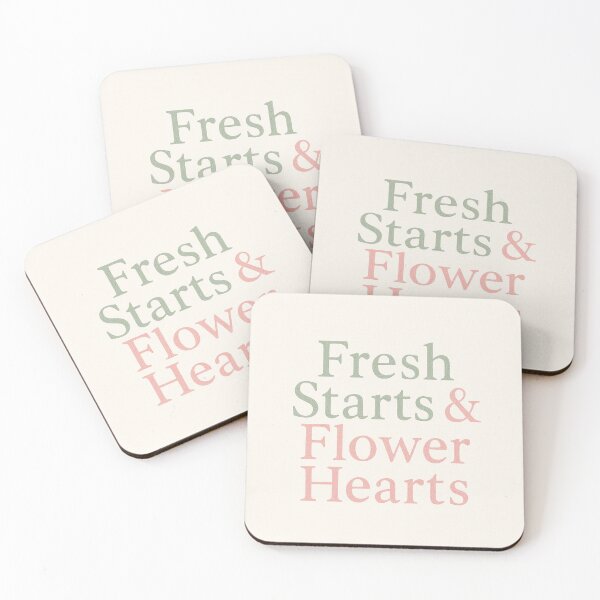 Item preview, Fresh Starts & Flower Hearts – Soft Pastel Growth Quote Design designed and sold by Tarn.