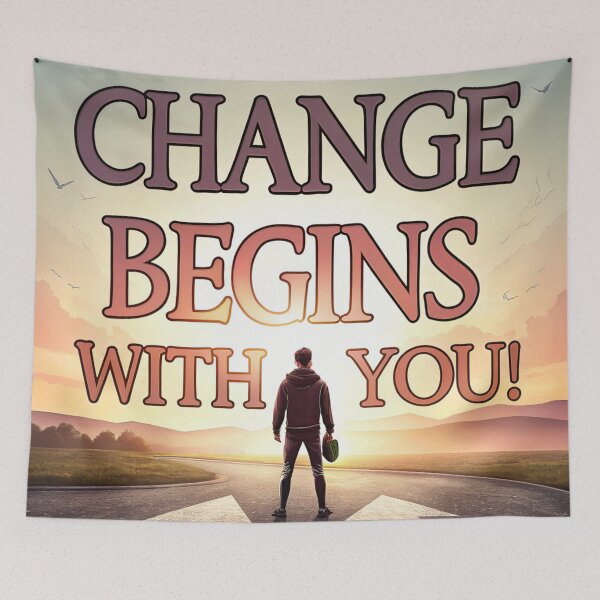 Item preview, Be the Change-Inspirational Quote on Personal Growth designed and sold by Jimy11.