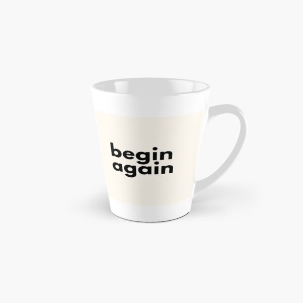 Artikel-Vorschau von begin again - minimalistischer Affirmationsaufkleber, designt und verkauft von pocketwords.