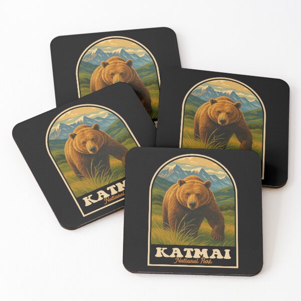 Item preview, Katmai National Park Bear – Vintage Grizzly Alaska Design designed and sold by JackCurtis1991.