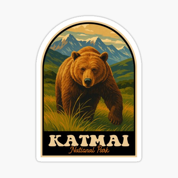 Item preview, Katmai National Park Bear – Vintage Grizzly Alaska Design designed and sold by JackCurtis1991.