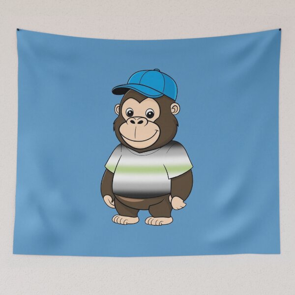 Item preview, Cool Pride Gorilla with Agender Tee | Agender Animal Design designed and sold by Travelslightly.
