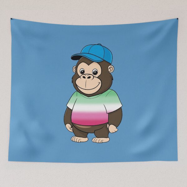 Item preview, Cool Pride Gorilla with Abrosexual Tee | Abrosexual Animal Design designed and sold by Travelslightly.