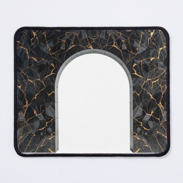 Item preview, Arched Doorway with Black Marble Wall and Gold Veining designed and sold by Creative88Art.