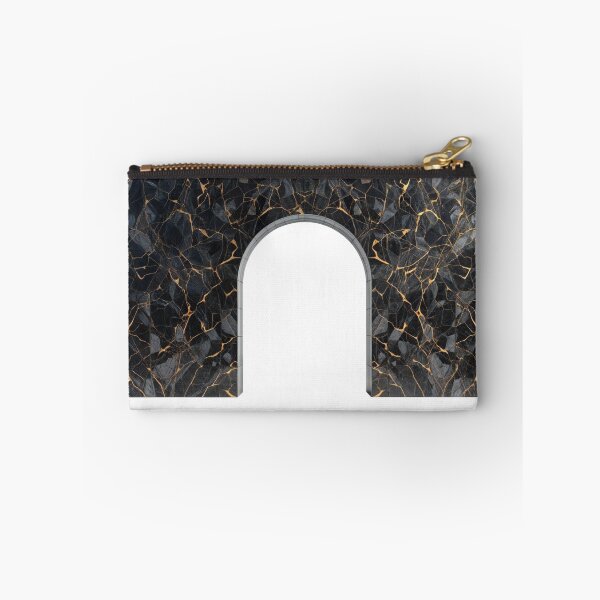 Item preview, Arched Doorway with Black Marble Wall and Gold Veining designed and sold by Creative88Art.