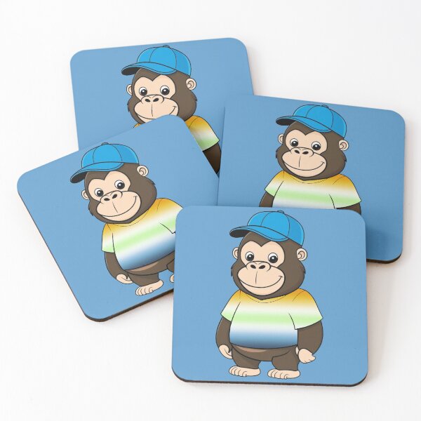 Item preview, Cool Pride Gorilla with AroAce Agender Flag Tee  | AroAce Agender Animal Design designed and sold by Travelslightly.