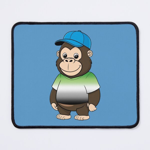 Item preview, Cool Pride Gorilla with Aromantic Flag Tee  | Aromantic Animal Design designed and sold by Travelslightly.