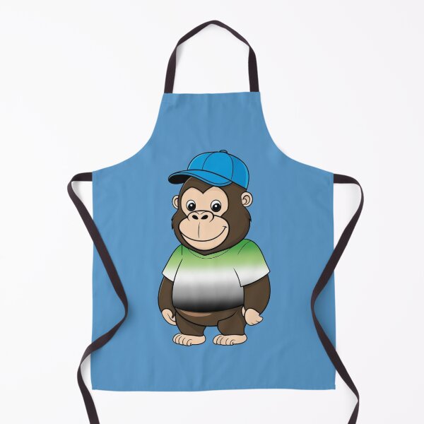 Item preview, Cool Pride Gorilla with Aromantic Flag Tee  | Aromantic Animal Design designed and sold by Travelslightly.