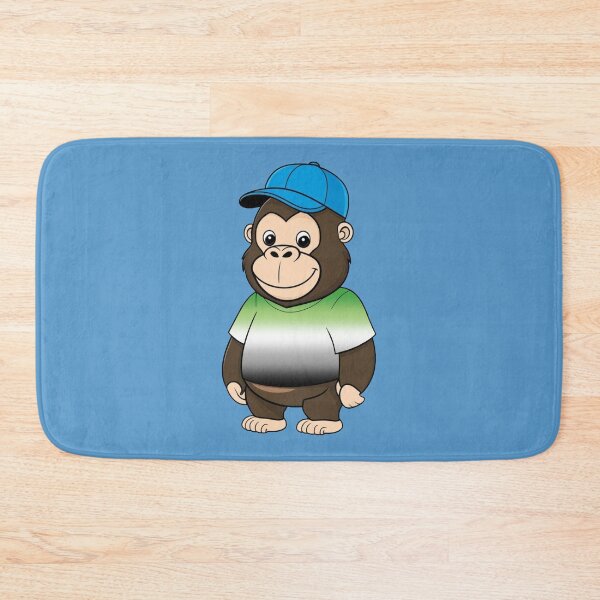 Item preview, Cool Pride Gorilla with Aromantic Flag Tee  | Aromantic Animal Design designed and sold by Travelslightly.