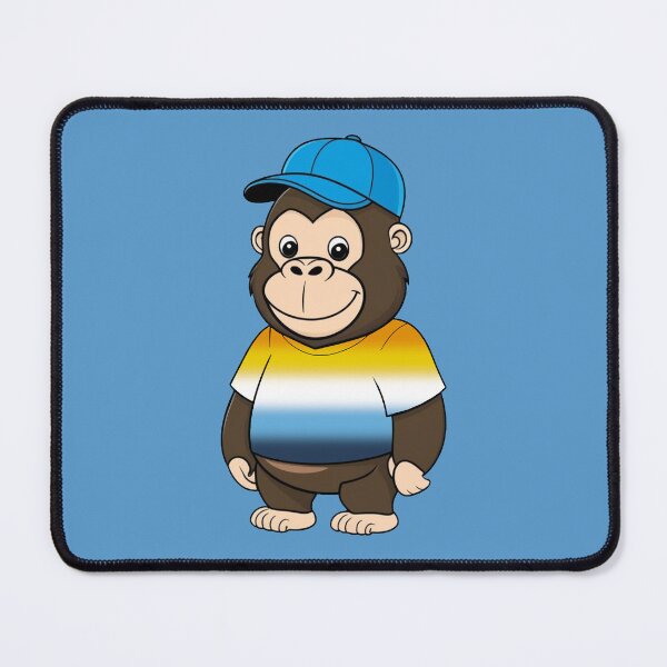 Item preview, Cool Pride Gorilla with AroAce Flag Tee  | AroAce Animal Design designed and sold by Travelslightly.