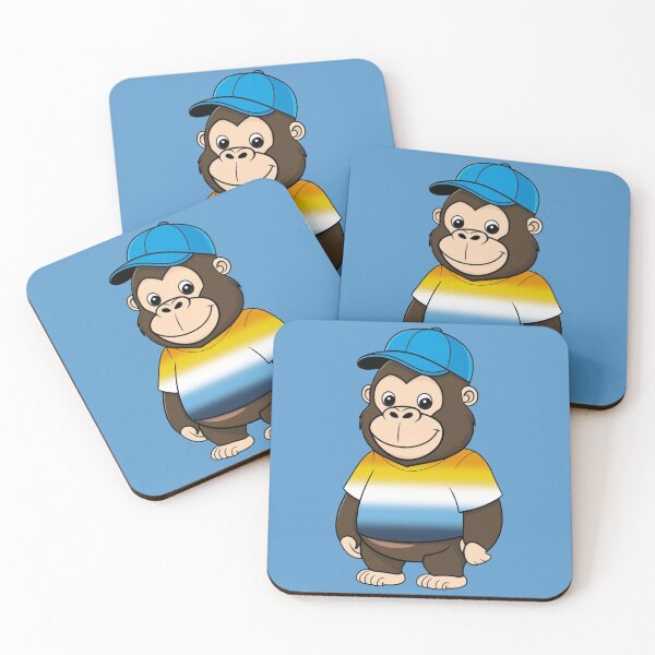 Item preview, Cool Pride Gorilla with AroAce Flag Tee  | AroAce Animal Design designed and sold by Travelslightly.