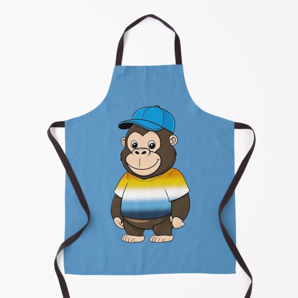Item preview, Cool Pride Gorilla with AroAce Flag Tee  | AroAce Animal Design designed and sold by Travelslightly.