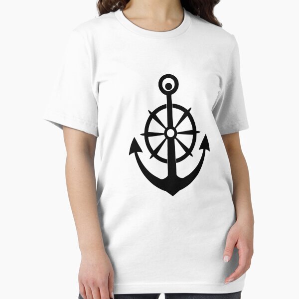 Item preview, Elegant anchor with steering wheel nautical illustration design. designed and sold by Pram106.