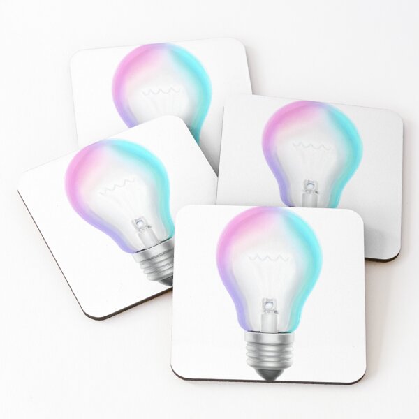 Item preview, Glowing Light Bulb with Multicolored Gradient Background designed and sold by Creative88Art.