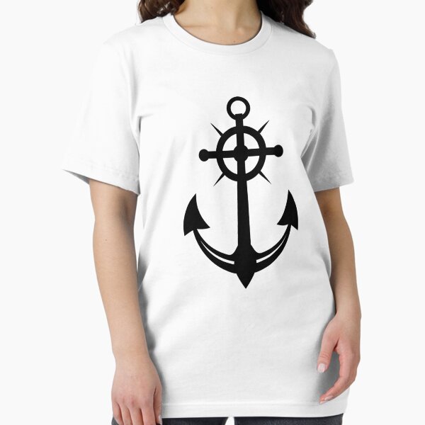 Item preview, Elegant anchor with steering wheel nautical illustration design. designed and sold by Pram106.