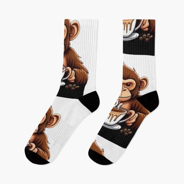 Item preview, But First, Coffee, Monkey Sticker designed and sold by SoulArtSara.
