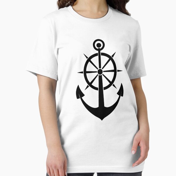 Item preview, Elegant anchor with steering wheel nautical illustration design. designed and sold by Pram106.