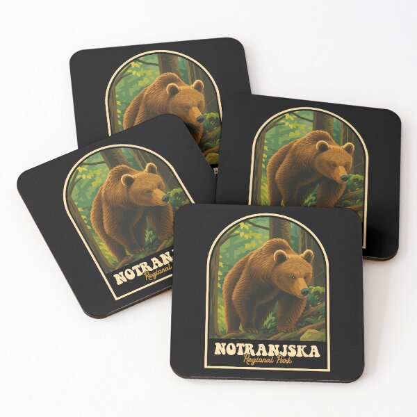 Item preview, Notranjska Regional Park Vintage Slovenia Brown Bear Design designed and sold by JackCurtis1991.