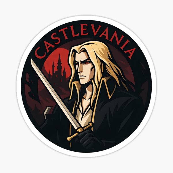 Item preview, Alucard Castlevania Sticker – Netflix Vampire Hunter Aesthetic designed and sold by WAUZ.