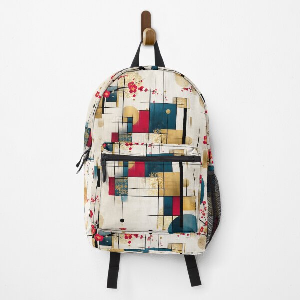 Item preview, Sakura Geometry on Cream Canvas: Modern Japanese Pattern Art designed and sold by Moisky Patterns.