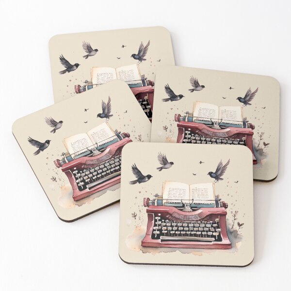 Item preview, Vintage Typewriter with Birds designed and sold by emilypigou.